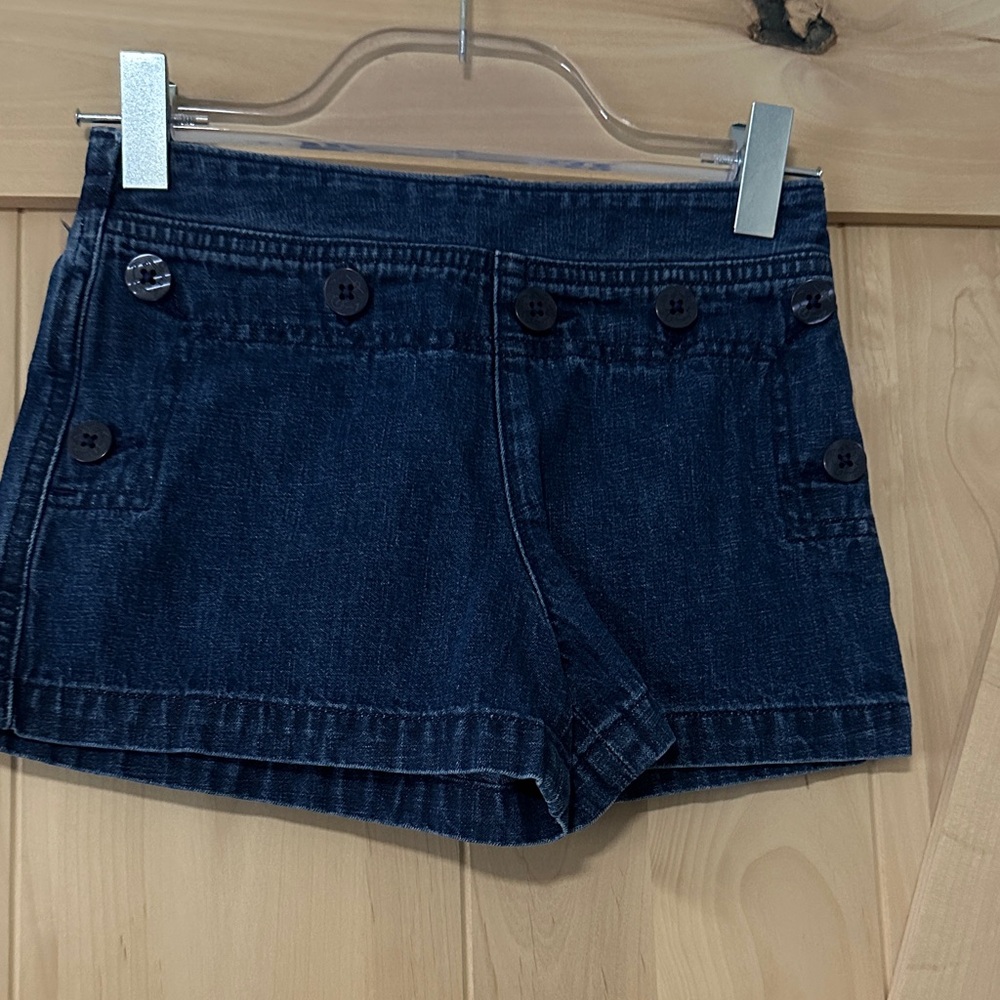 Polo by Ralph Lauren Navy Denim Button-Accent Kids Shorts